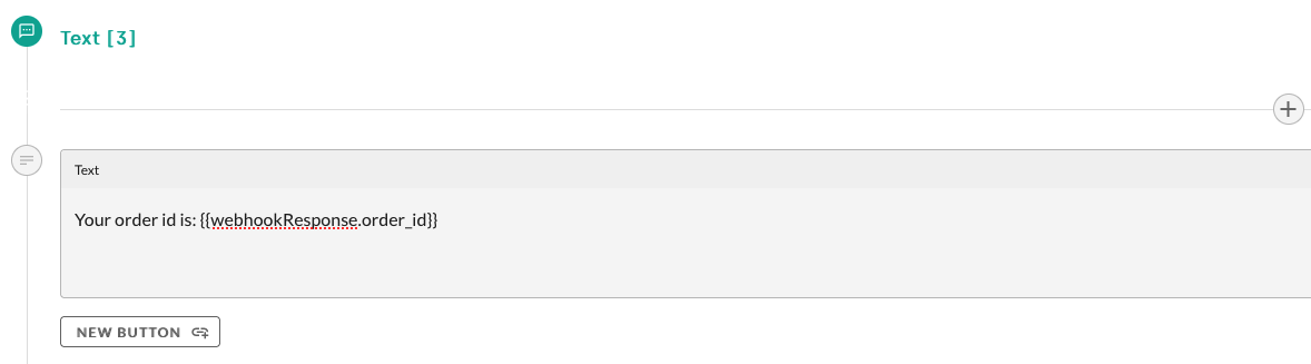Webhook response usage example